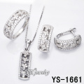 Micro Pave CZ 925 joyas de plata esterlina (YS-1661)